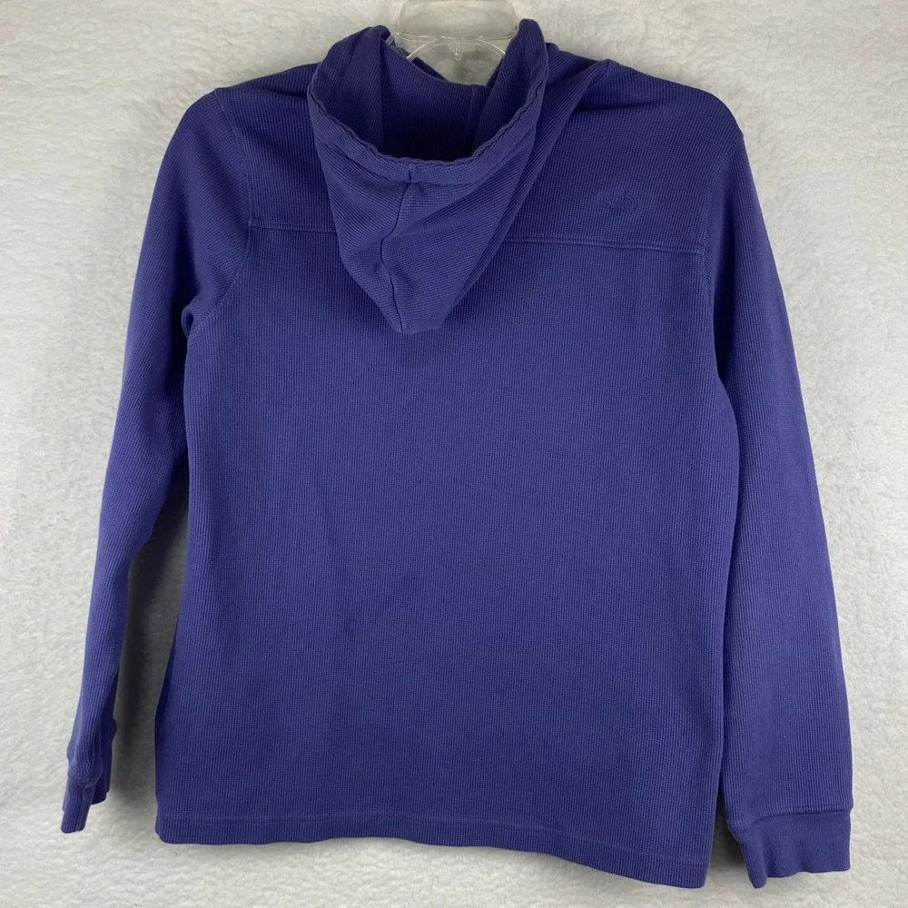 The North Face Mens Lager Purple Waffle Knit Thermal Hoodie A7WS8 Outdoor